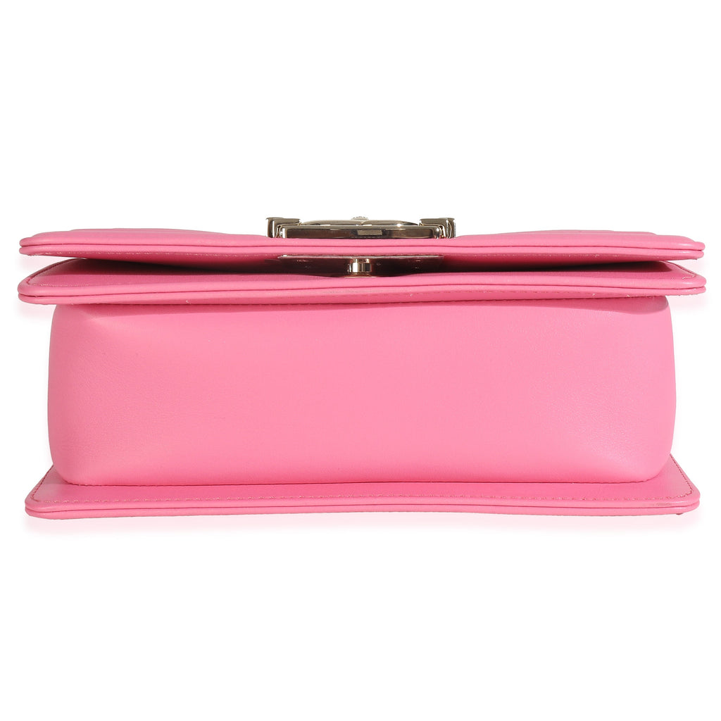 Chanel Pink Lambskin Lizard Small Boy Bag