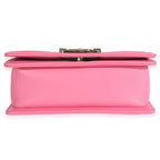 Chanel Pink Lambskin Lizard Small Boy Bag