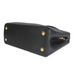Louis Vuitton Black Taurillon Flower Crown Capucines MM