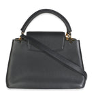 Louis Vuitton Black Taurillon Flower Crown Capucines MM