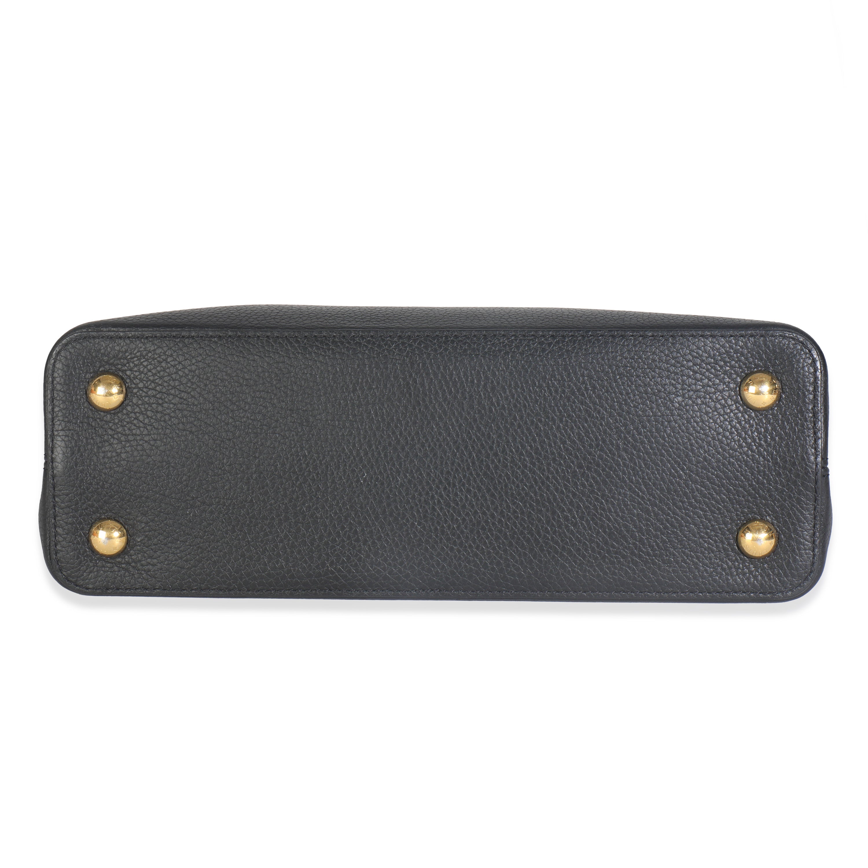 Louis Vuitton Black Taurillon Flower Crown Capucines MM