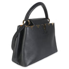Louis Vuitton Black Taurillon Flower Crown Capucines MM