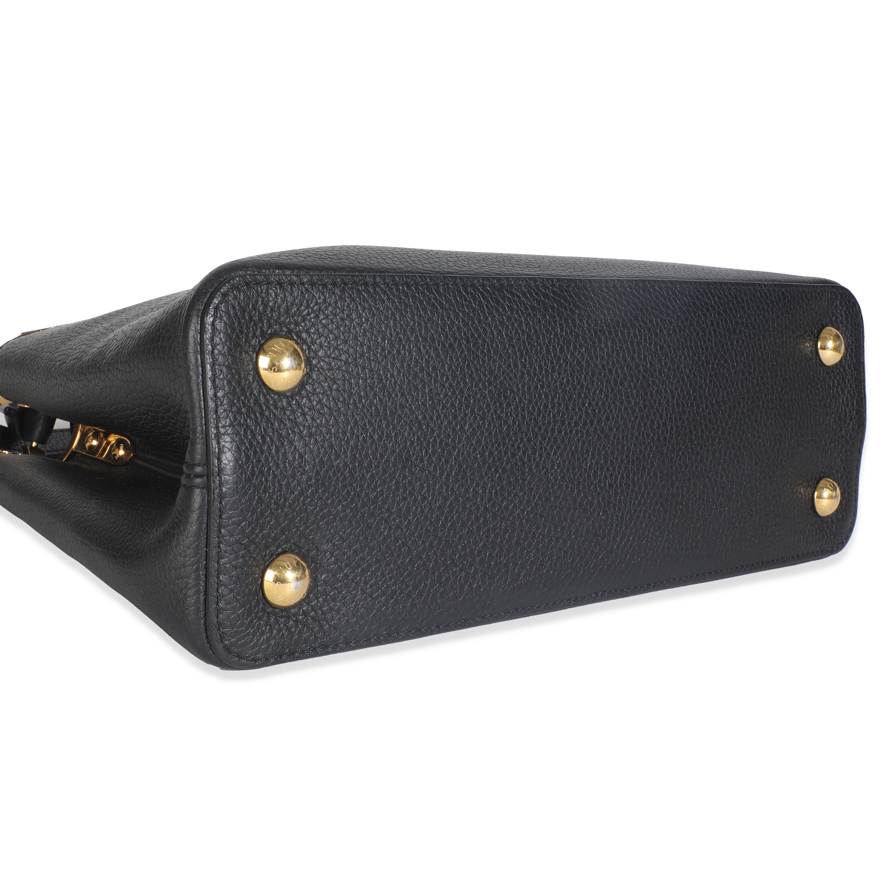 Louis Vuitton Black Taurillon Flower Crown Capucines MM