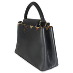 Louis Vuitton Black Taurillon Flower Crown Capucines MM
