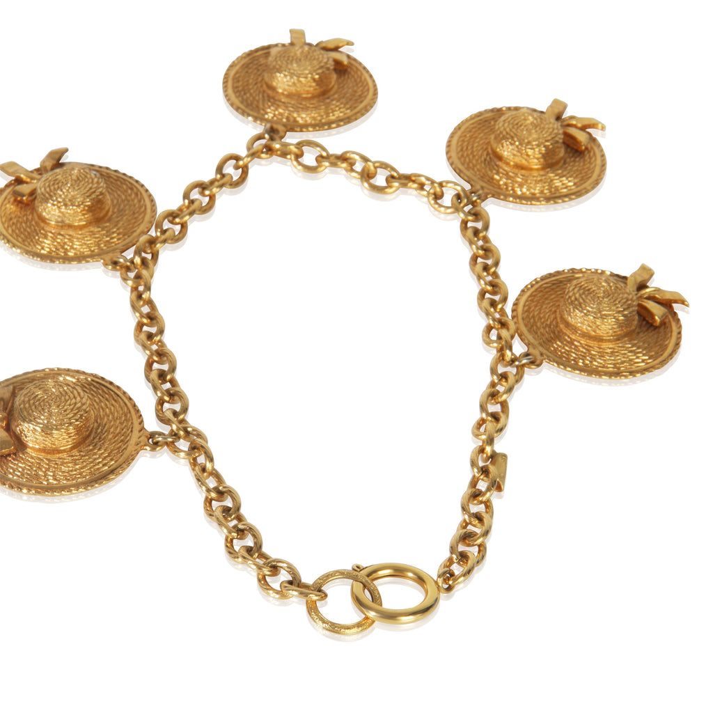 Chanel Gold-Plated  Vintage Sunhat Charm Necklace