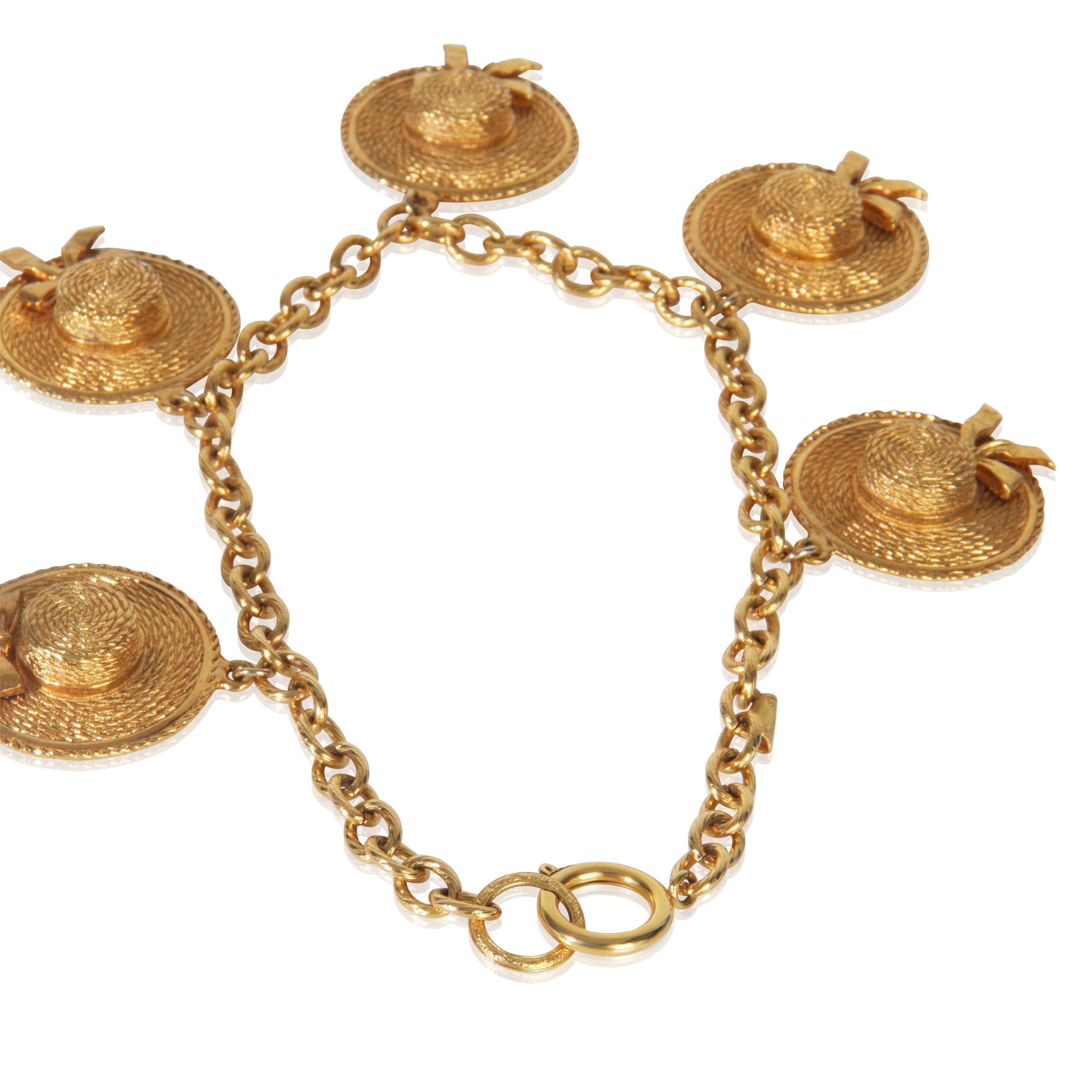 Chanel Gold-Plated  Vintage Sunhat Charm Necklace