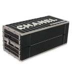 Chanel 18A Black Lucite Paris Hamburg Minaudiere Shipping Container Clutch
