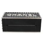 Chanel 18A Black Lucite Paris Hamburg Minaudiere Shipping Container Clutch
