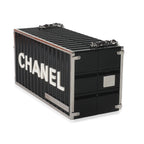 Chanel 18A Black Lucite Paris Hamburg Minaudiere Shipping Container Clutch