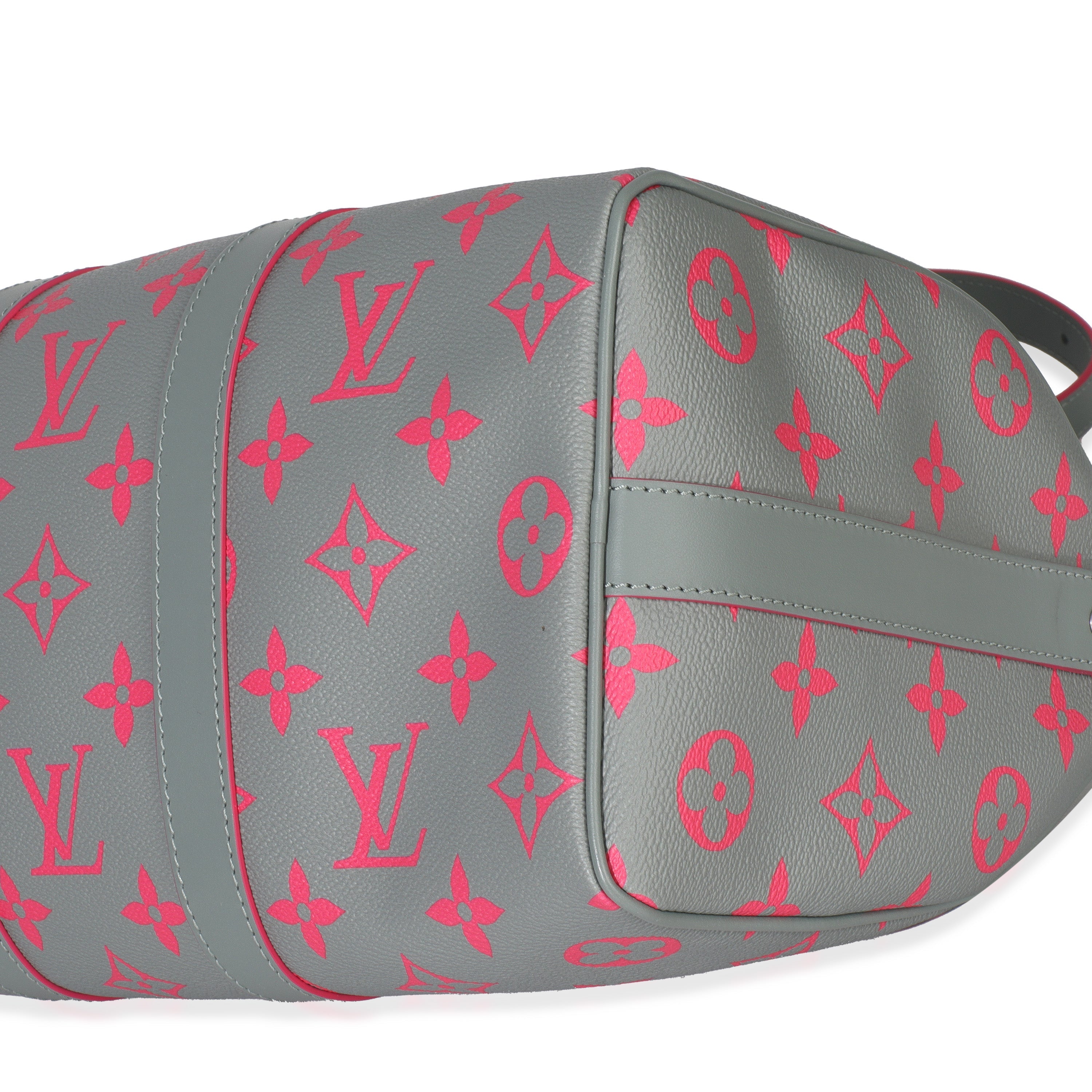 Louis Vuitton Grey Pink Monogram Glow Up Keepall Bandouliere 35