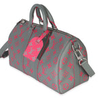 Louis Vuitton Grey Pink Monogram Glow Up Keepall Bandouliere 35