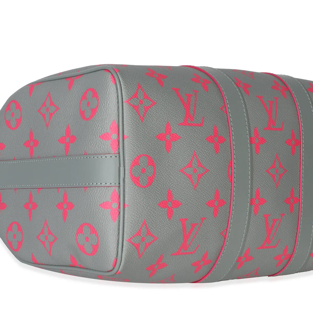 Louis Vuitton Grey Pink Monogram Glow Up Keepall Bandouliere 35