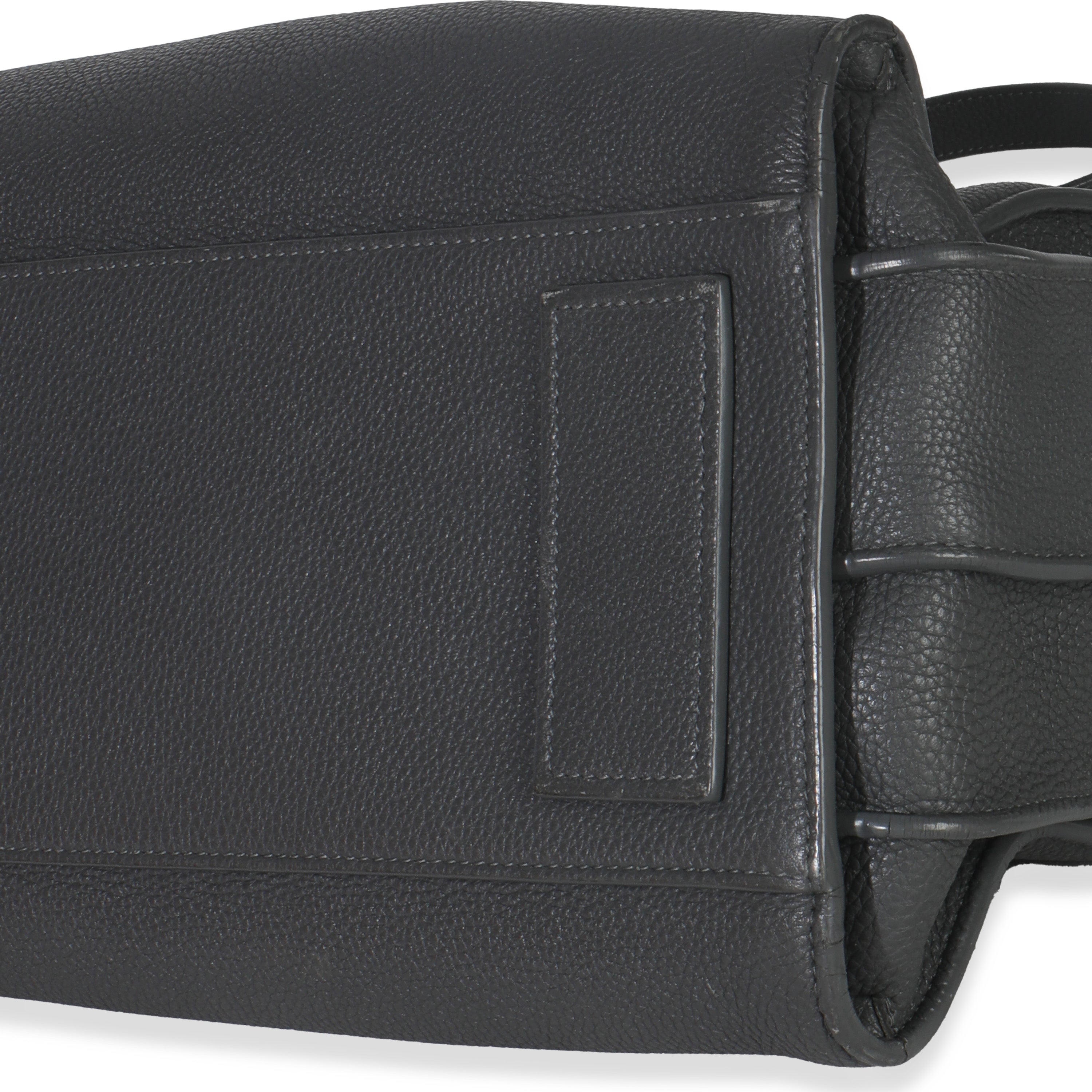 Saint Laurent Grey Grained Calfskin Small Souple Sac De Jour