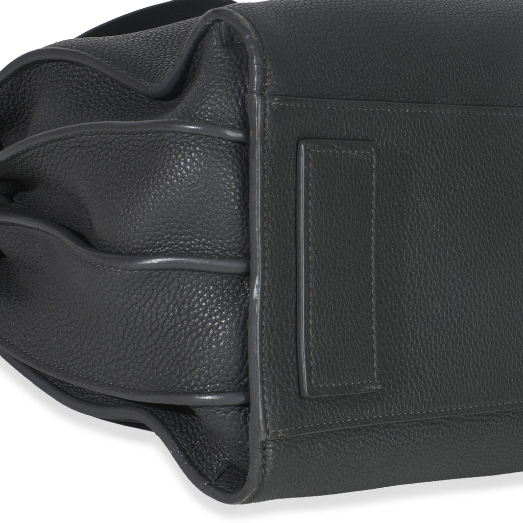 Saint Laurent Grey Grained Calfskin Small Souple Sac De Jour