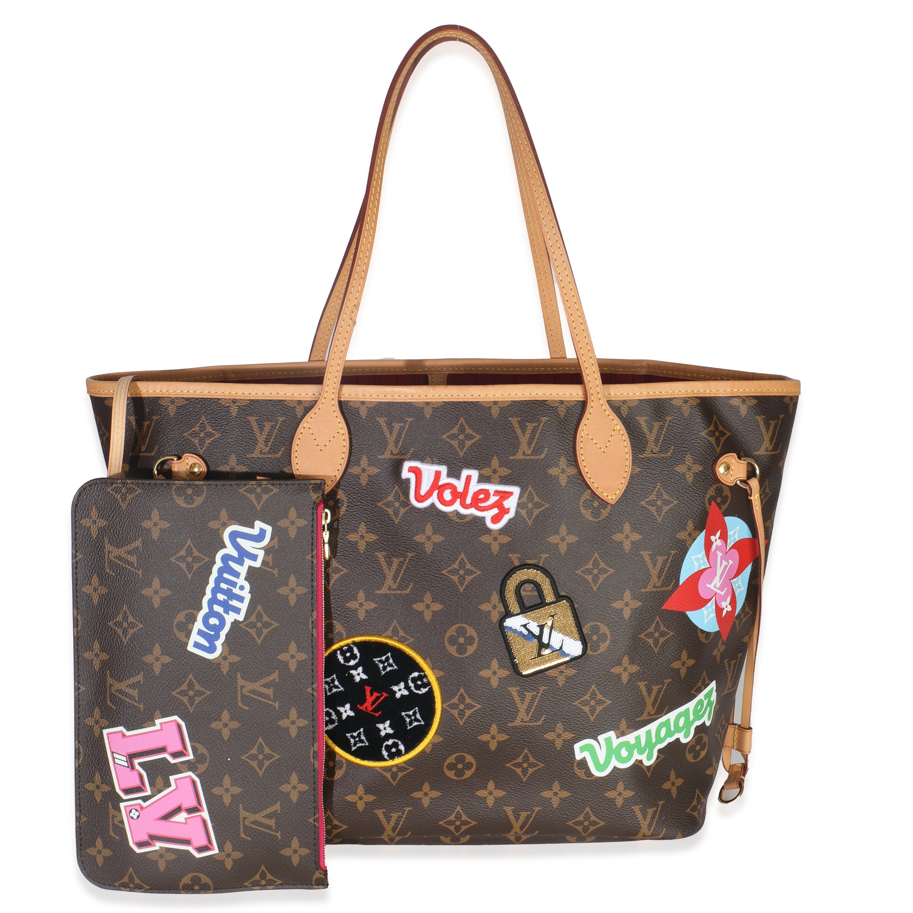 Louis Vuitton Monogram Canvas Patches Neverfull MM