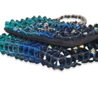 Chanel Blue Ombre Beaded Micro Clutch On Chain