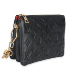 Louis Vuitton Black Monogram Embossed Lambskin Coussin BB