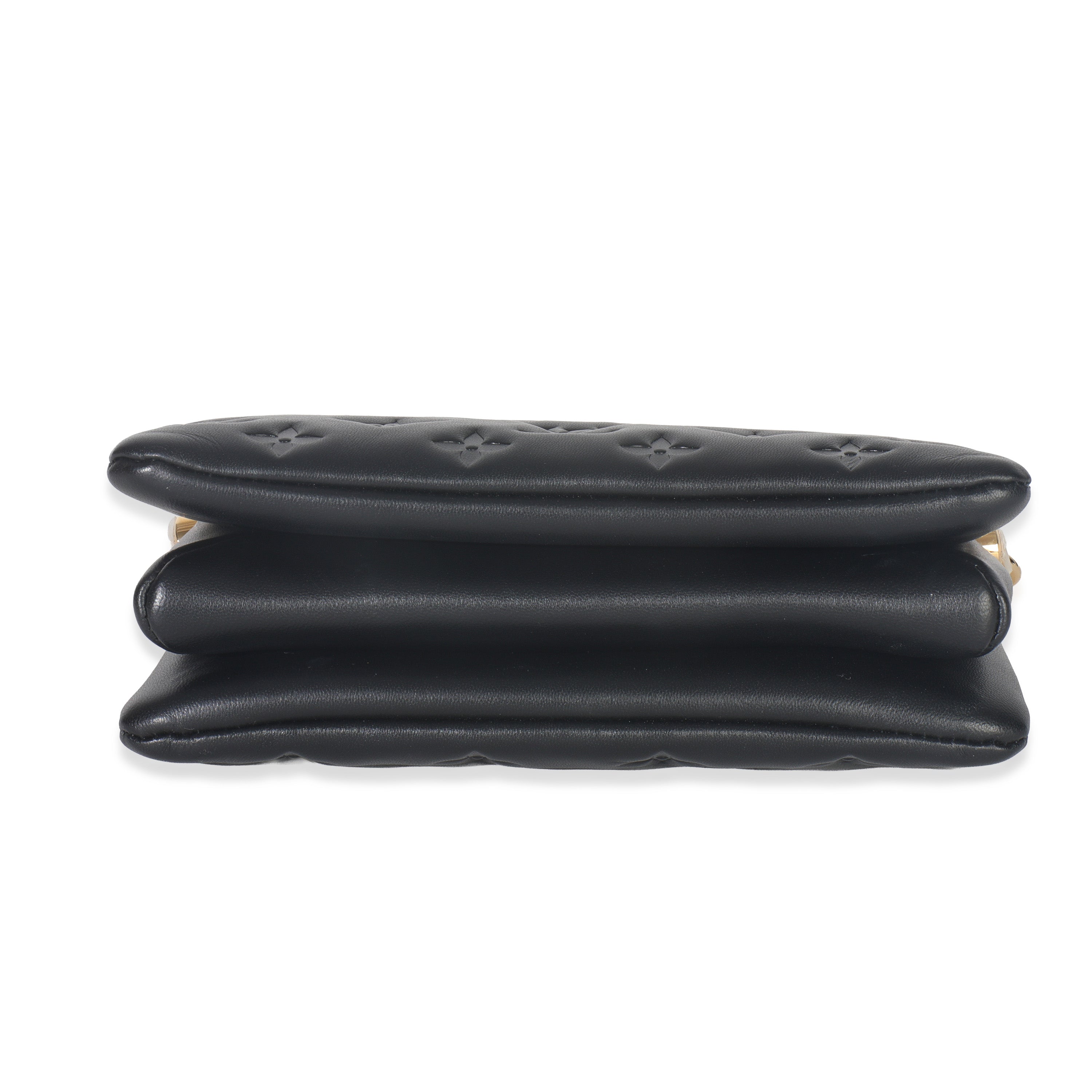 Louis Vuitton Black Monogram Embossed Lambskin Coussin BB