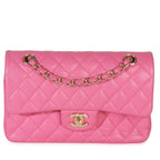 Chanel 22P Pink Quilted Caviar Small Classic Double Flap Bag