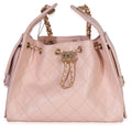 Chanel Pink Quilted Caviar Small Chanel 25 Hobo Handbag