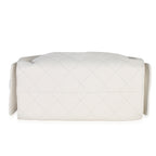 Chanel White Quilted Caviar Mini Chanel 25 Hobo Handbag