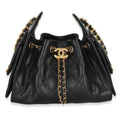 Chanel 26P Black Quilted Caviar Mini Chanel 25 Hobo Handbag
