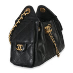 Chanel 26P Black Quilted Caviar Mini Chanel 25 Hobo Handbag