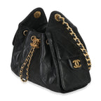 Chanel 26P Black Quilted Caviar Mini Chanel 25 Hobo Handbag