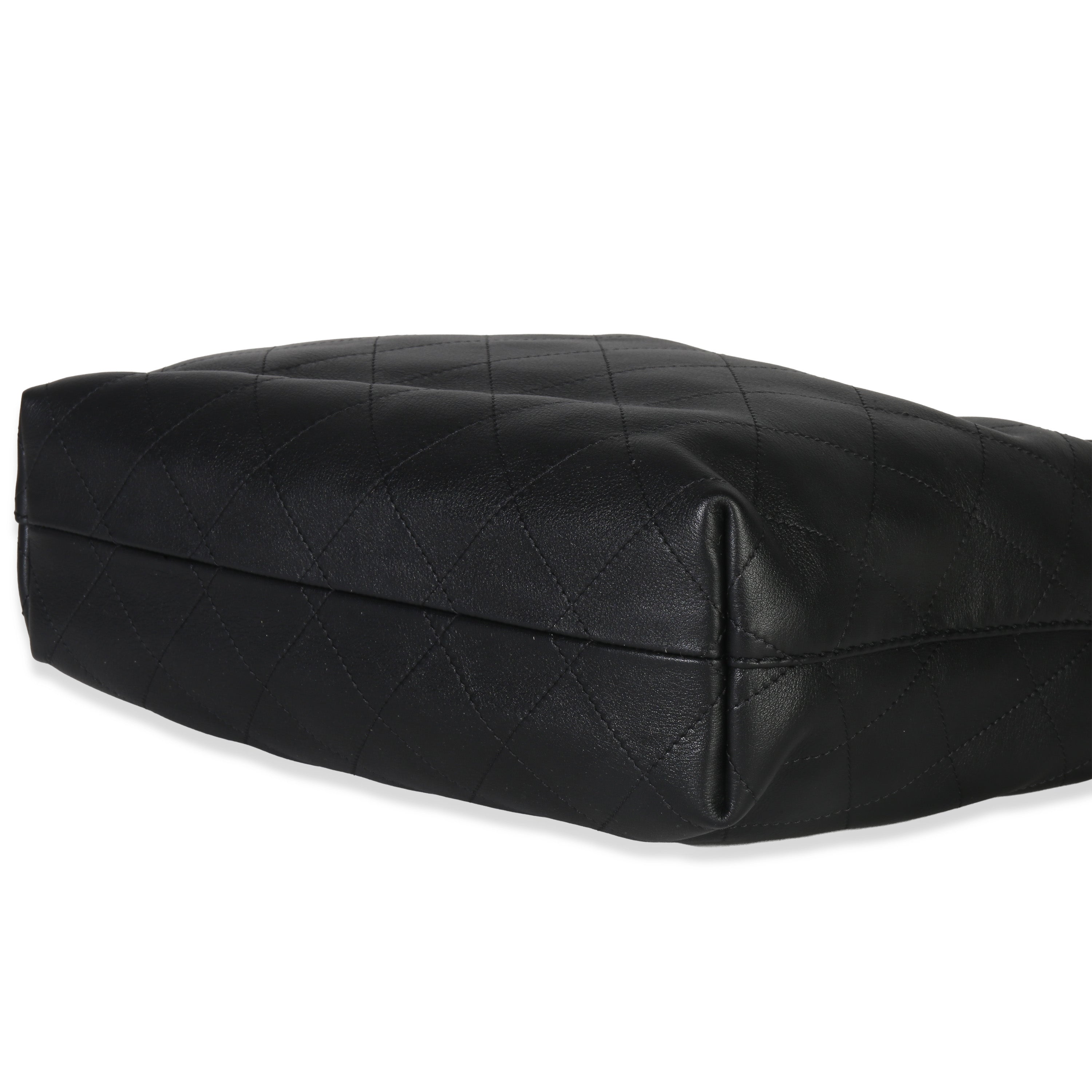 Chanel 26C Black Quilted Calfskin Large Hobo