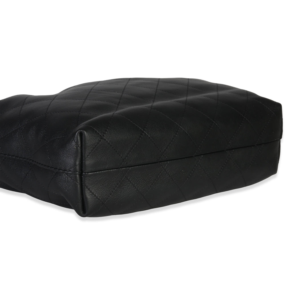 Chanel 26C Black Quilted Calfskin Large Hobo