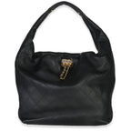 Chanel 26C Black Quilted Calfskin Large Hobo