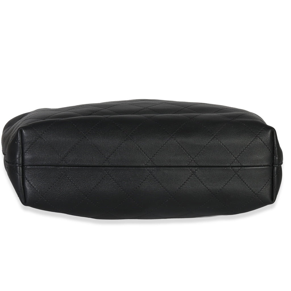 Chanel 26C Black Quilted Calfskin Large Hobo