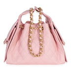 Chanel Pink Quilted Caviar Small Chanel 25 Hobo Handbag