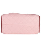 Chanel Pink Quilted Caviar Small Chanel 25 Hobo Handbag