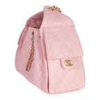 Chanel Pink Quilted Caviar Small Chanel 25 Hobo Handbag