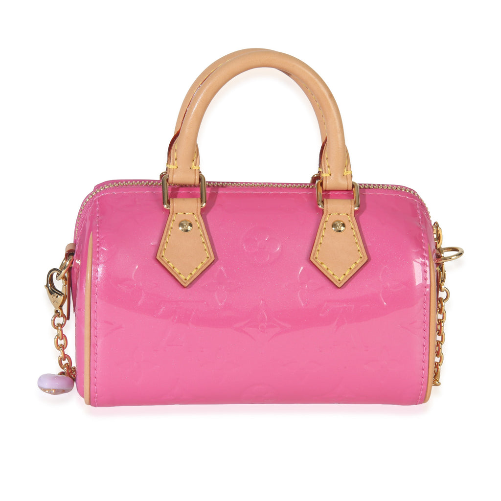 Louis Vuitton Louis Vuittion Valentine Pink Monogram Vernis Nano Speedy Bandouliere NM