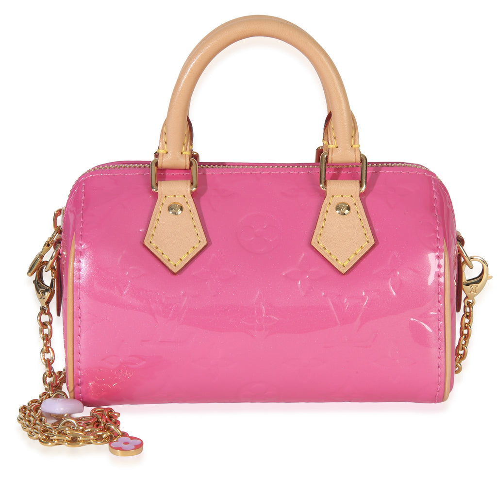 Louis Vuitton Louis Vuittion Valentine Pink Monogram Vernis Nano Speedy Bandouliere NM
