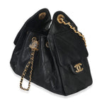 Chanel Black Quilted Caviar Mini Chanel 25 Hobo Handbag