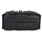 Chanel Black Quilted Caviar Mini Chanel 25 Hobo Handbag