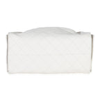 Chanel White Quilted Caviar Large Chanel 25 Hobo Handbag
