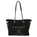 Chanel Blue Canvas Striped Small Deauville Shopping Tote