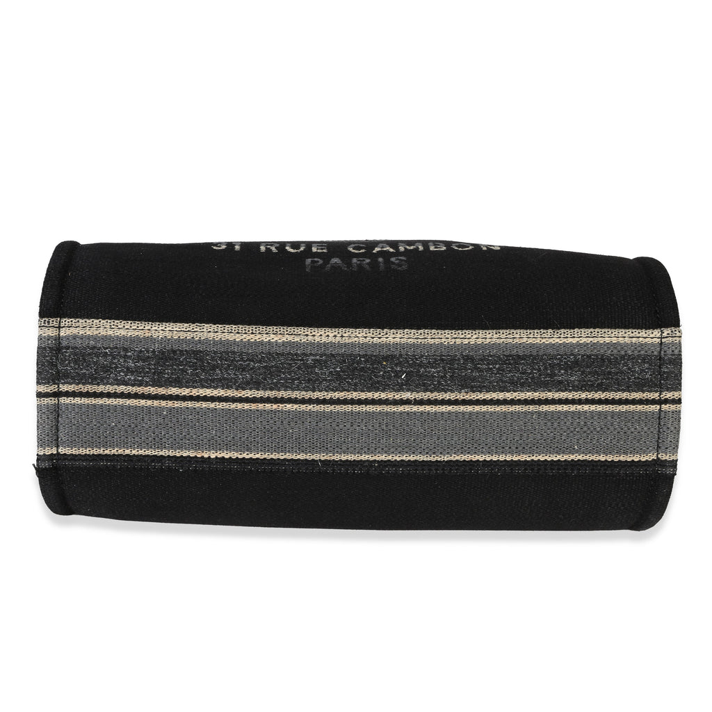 Chanel Blue Canvas Striped Small Deauville Shopping Tote