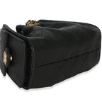 Chanel 26P Black Quilted Caviar Mini Chanel 25 Hobo Handbag