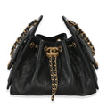 Chanel 26P Black Quilted Caviar Mini Chanel 25 Hobo Handbag