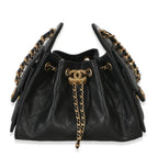 Chanel 26P Black Quilted Caviar Mini Chanel 25 Hobo Handbag
