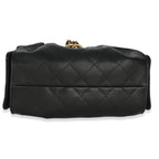 Chanel 26P Black Quilted Caviar Mini Chanel 25 Hobo Handbag
