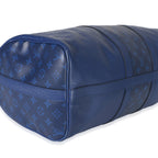 Louis Vuitton Blue Monogram Eclipse Taiga Keepall Bandouliere 45