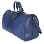 Louis Vuitton Blue Monogram Eclipse Taiga Keepall Bandouliere 45