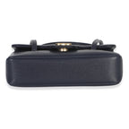 Chanel Navy Grained Shiny Calfskin Preppy Flap Bag