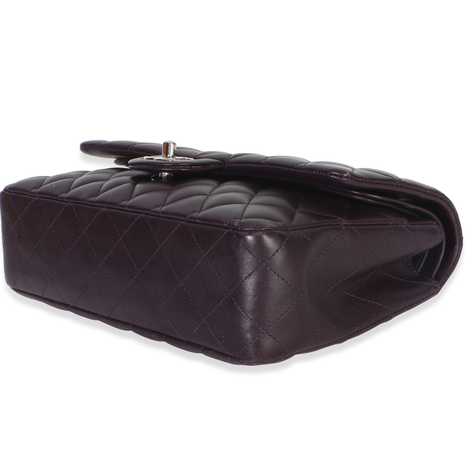 Chanel Purple Quilted Lambskin Medium Classic Double Flap Bag